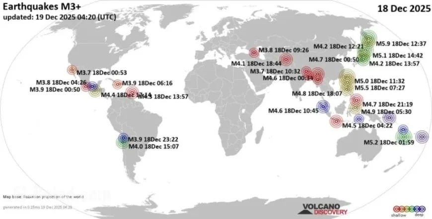 Global Earthquake Update: Thursday, December 18, 2025 Report