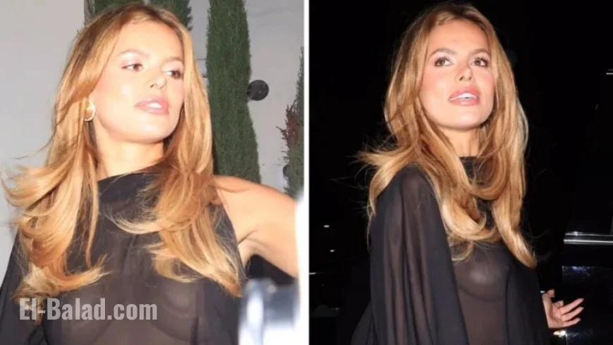 28-Year-Old Divorcee Stuns in Sheer Black Dress