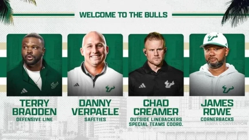 Danny Verpaele Joins USF Football; Bradden, Creamer, Rowe Finalize Defensive Staff