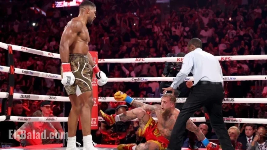 Anthony Joshua Knocks Out Paul, Breaking His Jaw