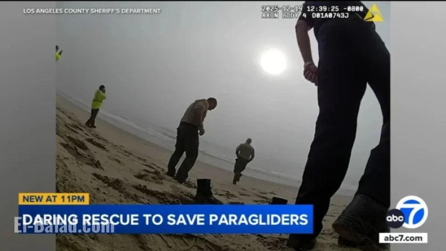 LA Deputies Save Two Paragliders from Drowning Near Malibu Coast