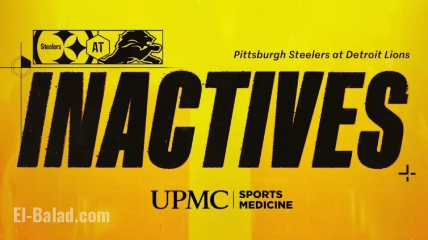 Steelers Announce Inactive Players for Week 16 Against Lions