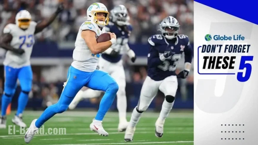 Herbert Evades Sack, Fumble: 5 Key Moments to Remember