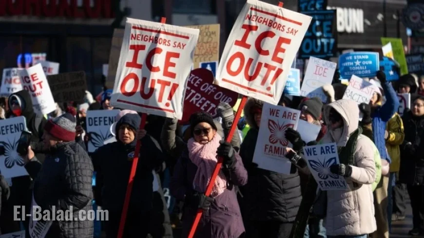 Thousands Rally in Minneapolis Against ICE in Support of Immigrants
