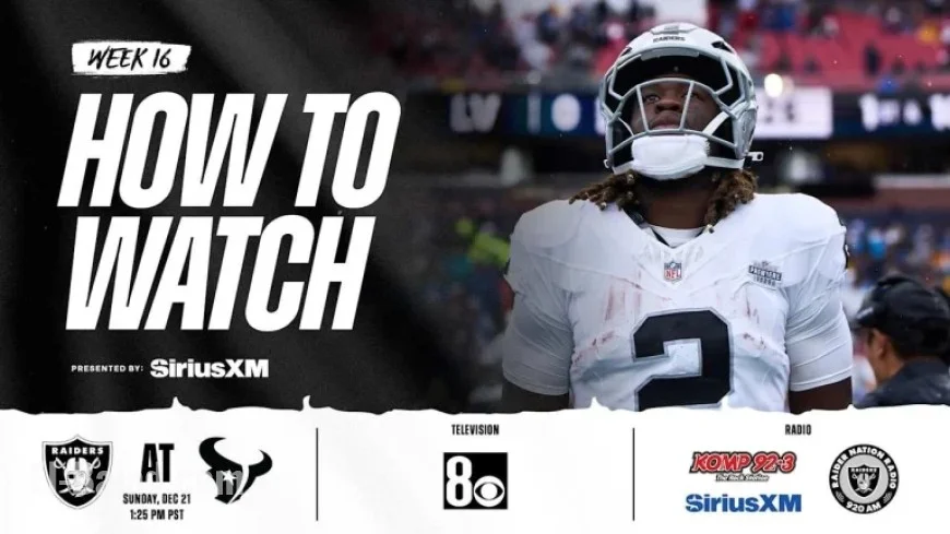 Watch and Stream Raiders vs. Texans Live on Raiders.com