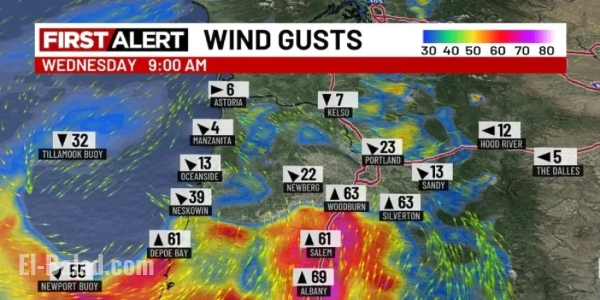 Strong Windstorm Threatens Christmas Eve in I-5 Corridor