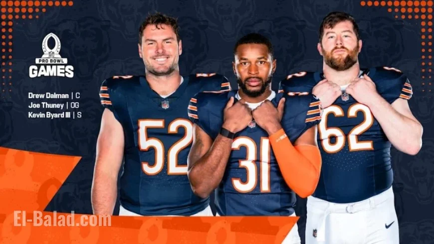 Three Bears Players Honored with Pro Bowl Selections