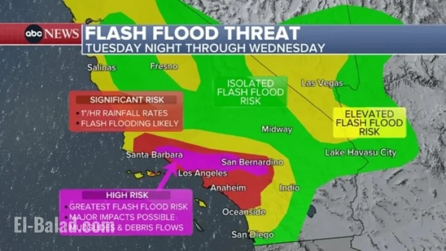 Southern California Faces Uncommon ‘High Risk’ Flash Flood Threat Wednesday