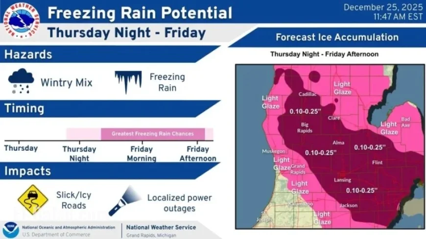 Winter Weather Advisory for Lansing: Heavy Ice Forecast on Dec. 26