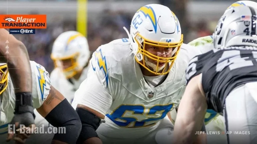 Broncos Acquire Center Sam Mustipher from Chargers’ Practice Squad
