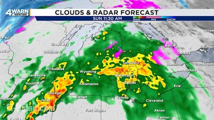 Calm before Storm: High Winds, Rain, and Snow Loom over Metro Detroit