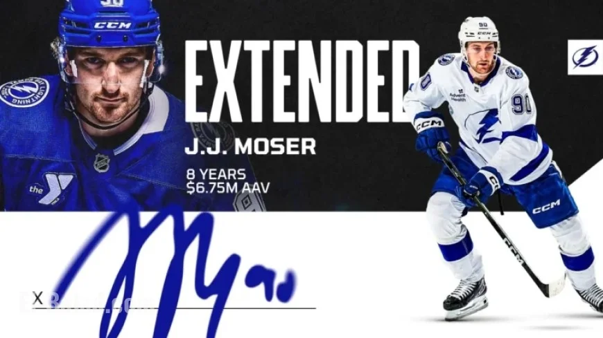 Lightning Secure Eight-Year Contract Extension with Defenseman J.J. Moser