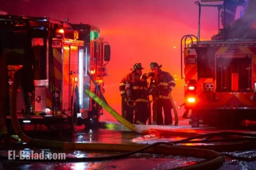 Portland Firefighters Extinguish Waterfront Blaze