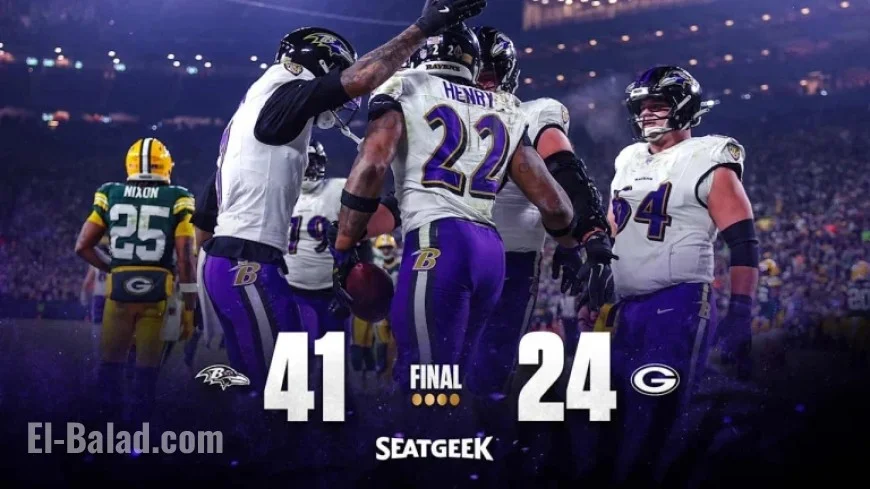 Ravens Crush Packers, Boosting Playoff Hopes
