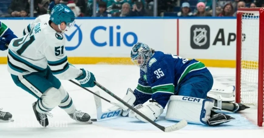 Celebrini Shines with Goal, Assist as Sharks Defeat Canucks 6-3 to End Skid