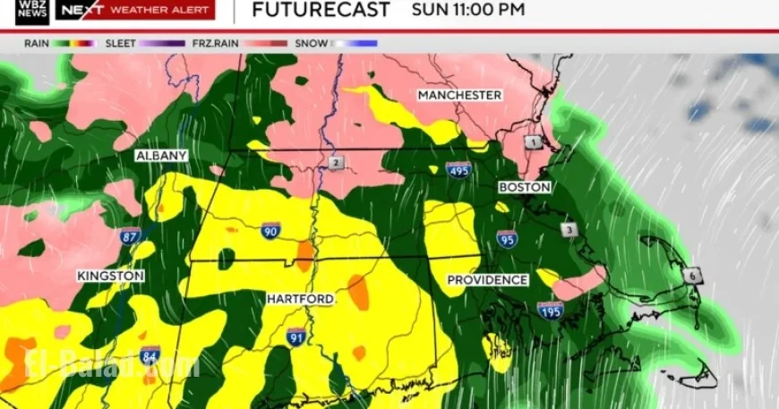 Freezing Rain and Ice to Hit Massachusetts Overnight Sunday
