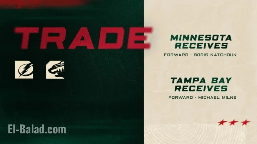 Minnesota Wild Trades for Boris Katchouk, Sends Michael Milne to Lightning