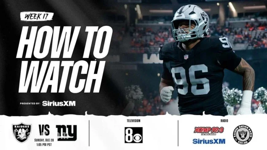 Watch, Listen, and Livestream Raiders vs. Giants on Raiders.com