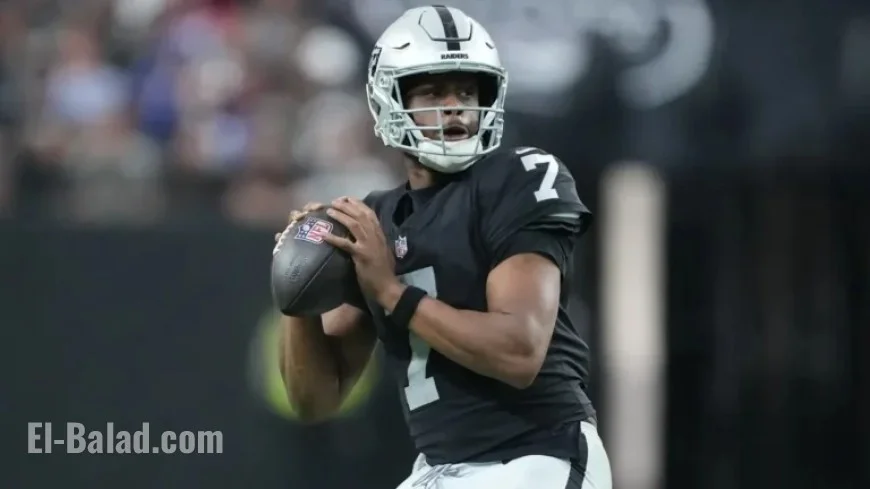 Raiders’ QB Geno Smith Suffers Knee Injury Against Giants