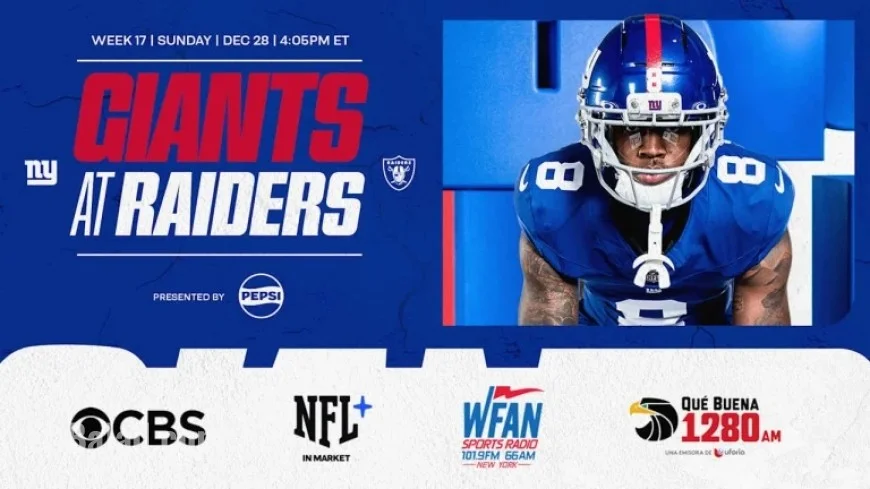 Giants vs. Raiders: Watch, Listen, and Stream Live for Week 17