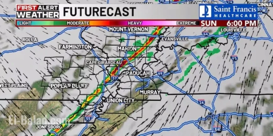 Cold Front Sparks Evening Storms and Strong Winds Alert