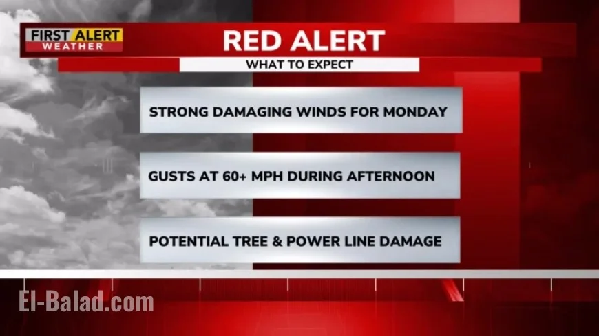 Severe Weather Alert Issued for Monday