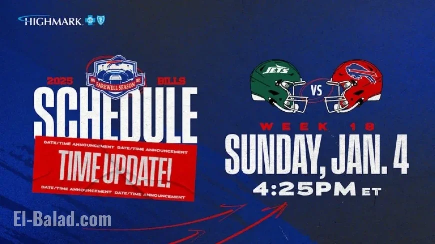 Bills vs. Jets Week 18 Game: Date, Time, and TV Network Revealed