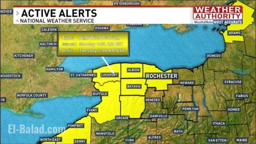 Powerful Winds Hit Western New York, Followed by Lake Effect Snow