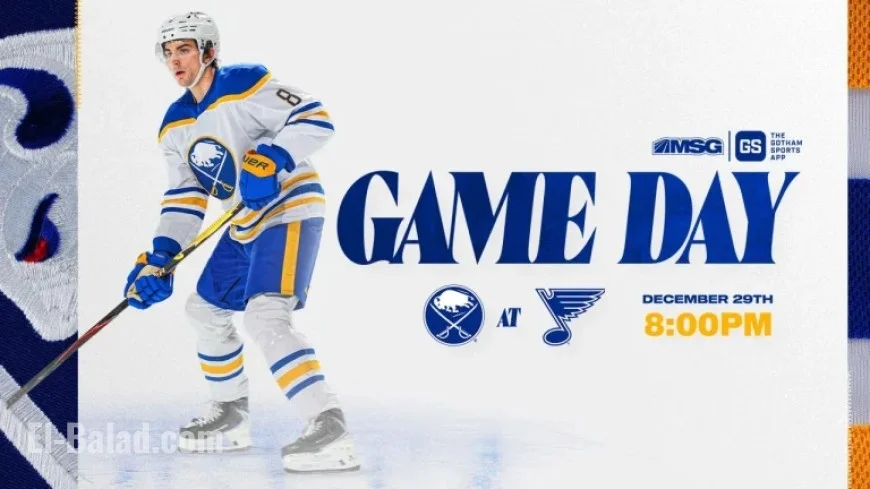 Sabres vs. Blues: Watch Live, Lineup Insights, Key Storylines