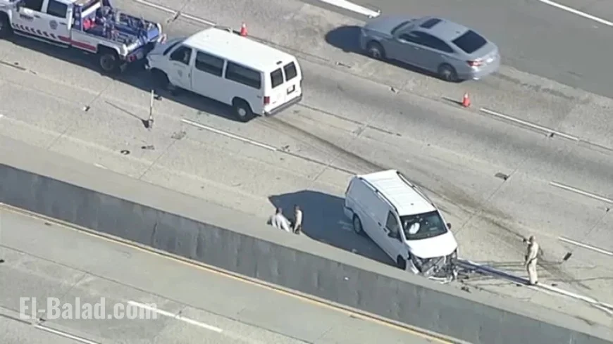 Five Injured in Mission Hills Crash Involving LA County Inmate Van