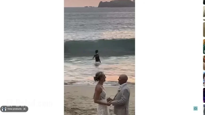 Batman Surprises Beach Wedding with Unexpected Visit