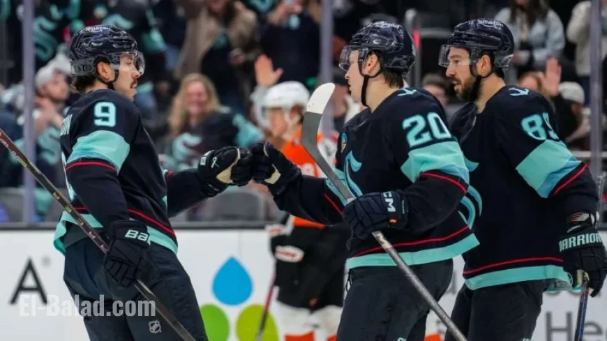 Tolvanen Shines with 3 Points as Kraken Secure Fourth Consecutive Win