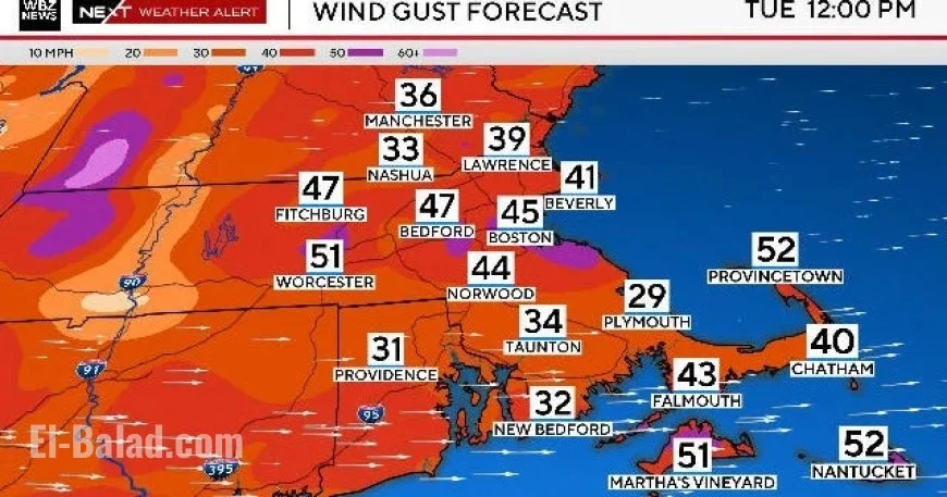 Strong Winds May Cause Power Outages in Massachusetts on Tuesday: See Maps