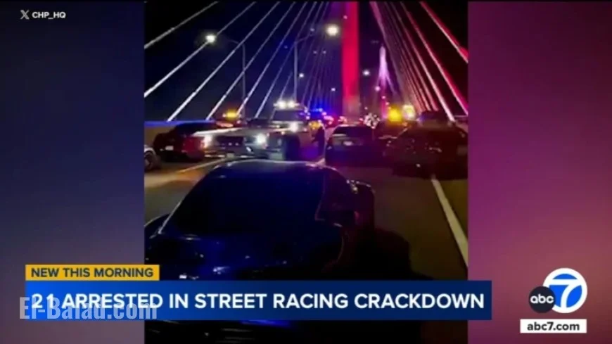 CHP Arrests 21 in 110 Freeway Street Racing Crackdown
