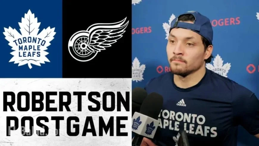 Nicholas Robertson Shines in Post-Game at Detroit Red Wings, Dec 28, 2025