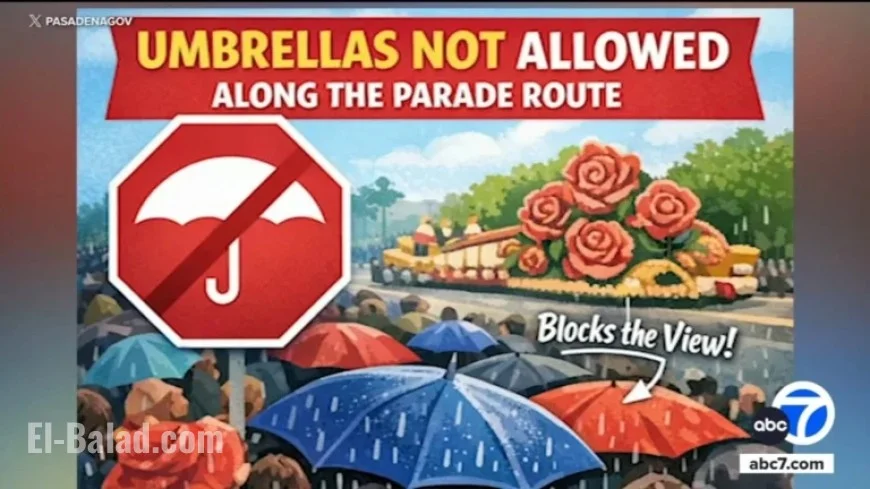 Pasadena Officials Ban Umbrellas Along Rose Parade Route