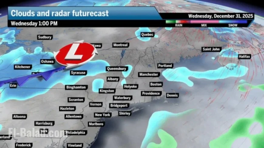 Cold New Year’s Eve to Bring Snow and Slippery Roads