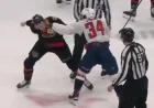 Justin Sourdif Delivers Big Hit, Fights Drake Batherson in NHL Debut
