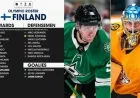 Tolvanen, Kiviranta Named to Finland’s 2026 Winter Olympics Roster
