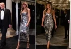 Melania Trump Shines in Silver Gown at Mar-a-Lago New Year’s Event