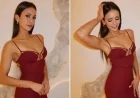 Nina Dobrev Stuns in Low-Cut Dress, Showcasing Her Sculpted Figure for New Year