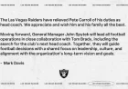 Raiders Dismiss Pete Carroll as Head Coach