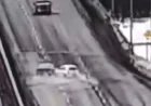Video: Car Collision on Bridge Lands Driver on Gatineau River Ice