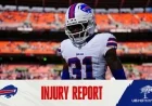 Buffalo Bills Injury Report Revealed Ahead of Jaguars Clash
