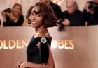 Ayo Edebiri Stuns in Bejeweled Black Gown at 2026 Golden Globes