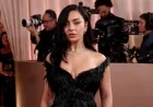 Charli XCX Dazzles in Feather Corset at 2026 Golden Globes