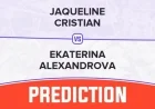 Jaqueline Cristian vs Ekaterina Alexandrova: WTA Adelaide 2026 Prediction