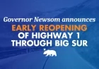 Governor Newsom Announces Early Big Sur Highway 1 Reopening