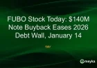 FUBO Reduces 2026 Debt with $140M Note Buyback, January 14