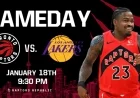 Raptors Face Lakers: NBA Showdown on January 18